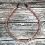 Unbranded Faux Pearl & Lace Embroidered Headband Pink, White, Gold One Size Love Pink Photo 2