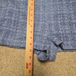 ZARA Blue Tweed Textured Romper Jumpsuit Sleeveless V-Neck Zip Back Medium NWT Photo 10