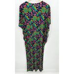 Leota  Dress Women's S Multi Blue Pink Bright Floral Marche Fleur V-Neck Maxi Photo 1