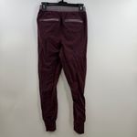 Lululemon women's 4 joggers sweatpants burgundy with contrast waistband Photo 5