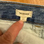 Madewell  The Mom Jean High Rise Crop Distressed Jeans Size 27 Photo 3
