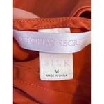 Victoria's Secret Vintage Silk Chemise Slip Dress Coral Pink Lace V Neck M Photo 4