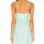 Privacy Please New  Rosalin Stripe Cutout Mini Dress Green White Button Front Photo 2