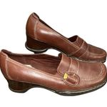 Naturalizer Leather Loafers Size 7.5 Olla Square Toe Slip On Shoes Photo 2
