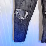 American Eagle  Women’s High Waisted Faded Black Distressed Jeans Size 2 Short Photo 3