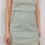 Brandy Melville John Galt  Green Plaid Cara Mini Skirt Women's One Size Photo 0