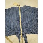 The East Order  ‘Mahlia’ Cobalt Blue Checked  Button Down Crop Top Size (L) Photo 8