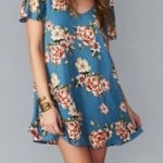 Show Me Your Mumu  Kylie Mini Dress  Size Medium Prairie Petal Blue Floral Photo 0