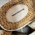 Free People  FP Roma Raffia Slip On Ankle Strap Platform Sandals Tan White 8 Photo 8