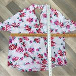 Lush Clothing Lush Floral Satin Faux Wrap Surplice Blouse Lavender Pink Large Photo 12