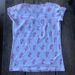 Disney Womens Tee Size Large Minnie Mouse Glitter V-Neck White Pink Top Shirt Photo 3