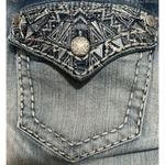 Paisley Sky Women's Distressed Wash Bootcut Jeans Decorative Pockets‎ Size 12 Blue Photo 2