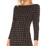 H:ours NEW NWT  Shae Dress in Black & White Plaid Mini Cocktail Revolve Size XS Photo 0