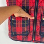 J.Crew Womens Excursion Down Puffer Vest Tartan Plaid Zip Front Mock Neck XS Photo 2