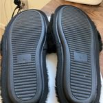 PINK - Victoria's Secret  Black Furry Slippers Photo 3