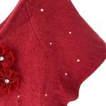 Twiggy Angora Crop Salmon Pink Tulle Flower Rhinestone Sweater XL Photo 2