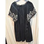 Old Navy  Black Embroidered‎ Peasant Dress Short Sleeve Summer Casual Cute L Photo 6