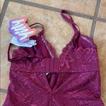 YITTY  Burgundy Lace Bodysuit Photo 4