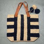 Mar y Sol Striped Tote Woven Bag Multiple Photo 0