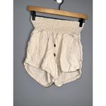 RIPE MATERNITY INDI LINEN PAPERBAG SMOCKED WAIST MATERNITY SHORTS EUC SIZE S Tan Photo 3