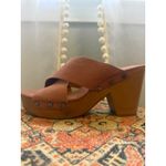 Lucky Brand Pink Suede Platform Wood Heel Clogs Mules Sandals Size 9 M boho Photo 1