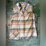 Vintage Komar Leisurely Living sleeveless plaid zip shift dress, size small Blue Photo 8