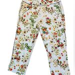 Disney Alice Through The Looking Glass Designer Collection Floral Cropped Pants Photo 3