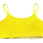 YEAR OF OURS Yellow Ribbed Bralette Top Size M Photo 0