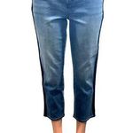 Chico's Cropped Mid Rise Denim Side Trim Blue Jeans So Slimming Girlfriend Slim 1 Photo 0