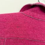 Eileen Fisher Wool Double Breasted Jacket Raspberry Pink Grey Medium Petite Photo 9