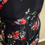 Ralph Lauren LRL Dress Midi Floral Ruffle Balloon Sleeve Lined Belt Blue Red Photo 5