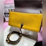 Coach  Dinky 3 way carry In Glovetanned Leather Yellow Crossbody, shoulder Bag Photo 6