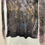 Vintage 90s Sheer Floral Rhinestone Long Sleeve Top Size L Purple Size L Photo 5