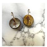 Orange and blue circle earrings Photo 3