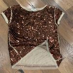 Ann Taylor Gold Sequin Blouse Top Size XS Photo 3