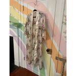 Vintage Kathryn Sheer Floral Lace Kimono Robe Duster Cover Up Satin Size Small Photo 1