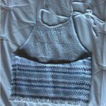ZARA  Blue Ruched Halter Top Crop Photo 1
