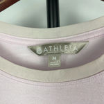 Athleta Light Purple Pink Mesh Short Sleeve Athletic Multimedia T-Shirt Photo 2