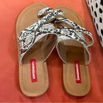 Unionbay Royal UJ0RYL72 Snake Print Crisscross Slide Sandals Neutral 6.5M Photo 3