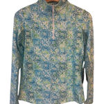 Ibkul Quarter Zip Shirt Womens Size XS Aqua Golf Activewear Long Sleeve UV NWT Photo 0