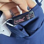 Elia Cher NEW  Blue Spaguetti Strap Sexy Open Back Pocket Dress Size L Photo 8