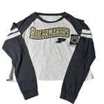 Colosseum Purdue Boilermakers Top Womens L Gray Raglan Crop Shirt NEW Photo 0