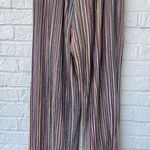 On Twelfth Women's Wide-Leg Striped Pants Multicolor Shimmery Size L Photo 0