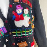 Designers Originals Black sweaterCardigan with Festive Christmas holiday size L Size L Photo 3