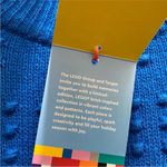 NWT Lego x Target Women's Blue Textured Polka Dot Sweater Blouse Top Sz M Size M Photo 6