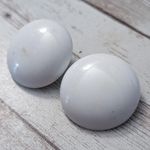 Vintage Clip On Earrings White Circle Photo 3