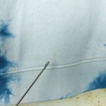 Mollusk Surf Shop Sweatshirt Womens XS Blue White Indigo Tie Dye Crew Boho Beach Photo 7