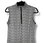 Ibkül Women's Sleeveless Mock Neck Golf Dress Black‎ White Geometric S Black Photo 1