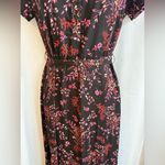 Nanette Lepore Black Floral Chiffon Maxi Shirt Dress Sz 4 Small 0380 Photo 3