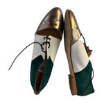 Handmade Leather Oxfords – Size 38 (US 7.5)Shoes Designed in Copenhagen Gold Photo 0